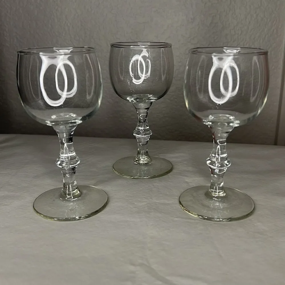 Toasting 4 Ounces Each Set 3 Liquor Cordial Sherry Port Glasses Small Stemmed